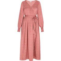 Florales Wickel-Midikleid mit Gürtel