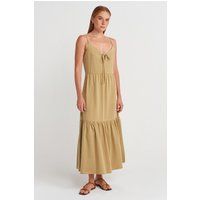 Maxikleid in A-Linie mit Bindedetail