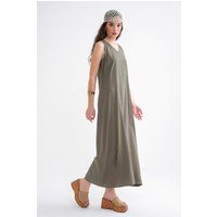Fließendes ärmelloses Maxikleid
