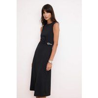 Ärmelloses Midi-Kleid mit Schnallendetail