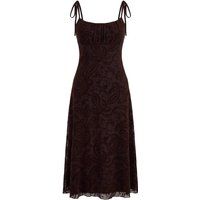 Paisley-Midikleid mit Bindeträgern