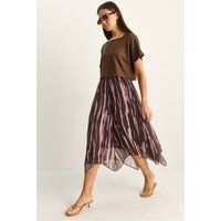 Lagiges Midikleid mit abstraktem Print