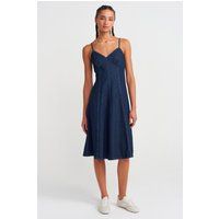 A-Linien-Midikleid aus Denim