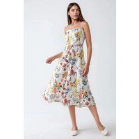 Geblümtes A-Linien-Kleid