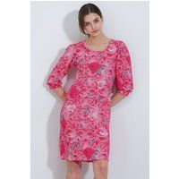 Midikleid mit floralem Rosenprint