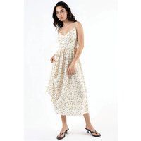 Florales A-Linien-Midikleid mit Trägern