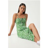 Florales Bodycon-Midi mit Schlitz