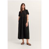 Gestuftes Midikleid mit asymmetrischen Raffungen