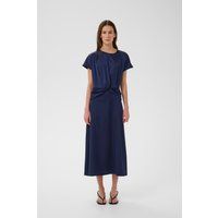 Satin-Midikleid mit Knotendetail