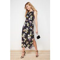 Ärmelloses Midikleid mit Blumenprint