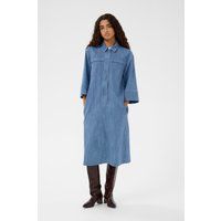 Geradliniges Denim-Hemdkleid im Minimal-Look