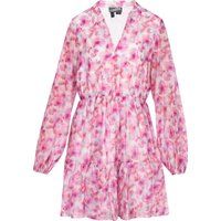 A-Linien-Minikleid mit Blumendruck