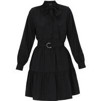 Elegantes langärmeliges gestuftes Minikleid
