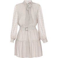Elegantes Minikleid mit Kettenprint und Schluppe