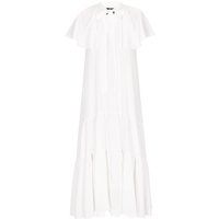 Gerafftes Stufen-Midikleid mit Schleife