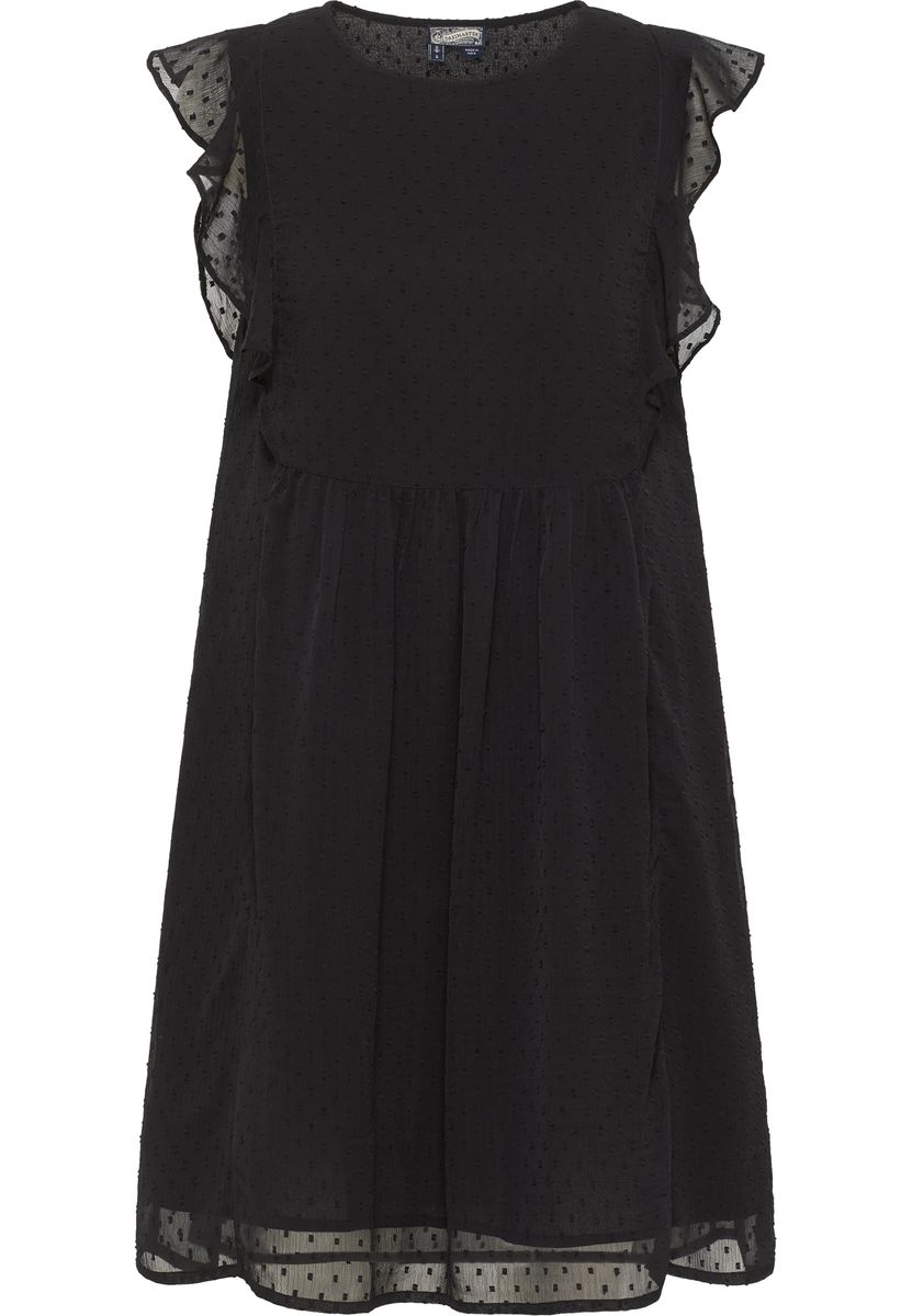 Kurzes Kleid mit Rüschen-Struktur
