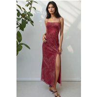 Midi-Slipkleid mit Paisley-Muster
