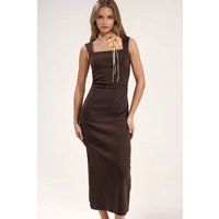 Elegantes Bodycon-Midikleid mit Karree-Ausschnitt