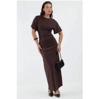Bodycon Midikleid mit seitlicher Raffung