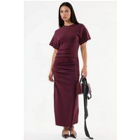 Körperbetontes Midikleid mit Raffung