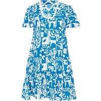 Gestuftes Minikleid mit Folklore-Print