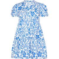 Gestuftes Minikleid mit Blumenmuster