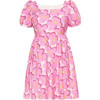 Minikleid mit Blumenmuster und Puffärmeln