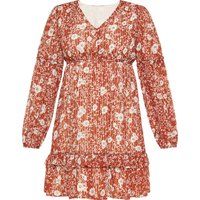 Luftiges Mini-Blumenkleid mit Rüschen