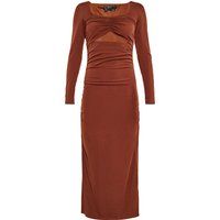 Figurbetontes Maxikleid mit Raffung