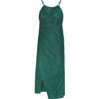 Elegantes schimmerndes Midikleid mit asymmetrischem Saum