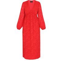 Elegantes Jacquard-Maxikleid mit Blumenmuster