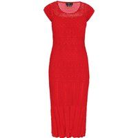 Midikleid mit Flügelärmeln und Lochmuster