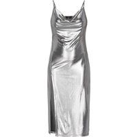 Midikleid mit Wasserfallausschnitt