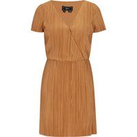 Kurzes Plissee-Wickelkleid