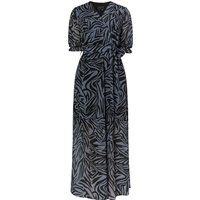Maxikleid in Wickeloptik mit Zebra-Print
