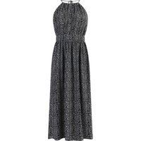 Bedrucktes Halter-Midikleid aus Chiffon