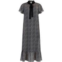 Chiffon-Midikleid mit Schluppe