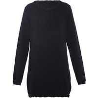 Strick-Minikleid mit geflochtenem Besatz