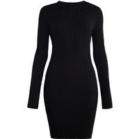 Figurbetontes Mini-Strickkleid mit Rippenmuster