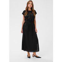 Satin-Maxikleid mit gerafftem Ausschnitt