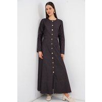 Maxi-Jeanskleid mit Knopfleiste