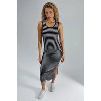 Gestreiftes Bodycon-Strick-Midikleid