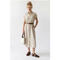 Midi-Hemdkleid mit Gürtel