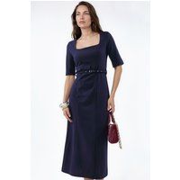 Elegantes Midikleid mit Karree-Ausschnitt