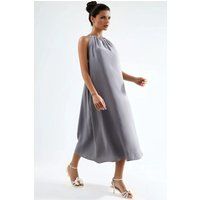 Fließendes Halterneck-Midikleid aus Modal