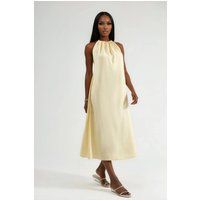 Fließendes Midikleid mit Neckholder