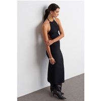 Elegantes Halterneck Bodycon Midikleid