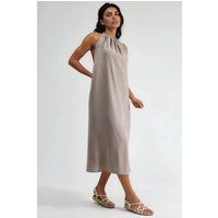 Fließendes Halterneck-Midikleid aus Modal