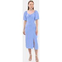 Midi-Kleid mit Herz-Ausschnitt und Schlitz