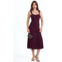 Midi-A-Linien-Kleid mit Herzausschnitt